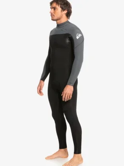 Sale Quiksilver 3/2 Everyday Sessions Back-Zip Wetsuit Black/Gun Metal