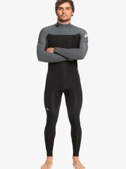Sale Quiksilver 3/2 Everyday Sessions Back-Zip Wetsuit Black/Gun Metal