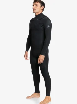 Clearance Quiksilver 4/3 Everyday Sessions Chest Zip Wetsuit Black