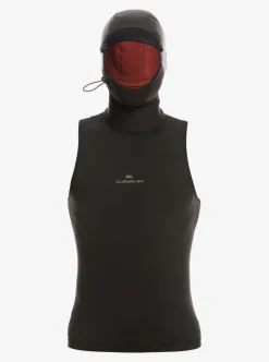 Shop Quiksilver 2/2 Marathon Sessions Hooded Wetsuit Vest Black