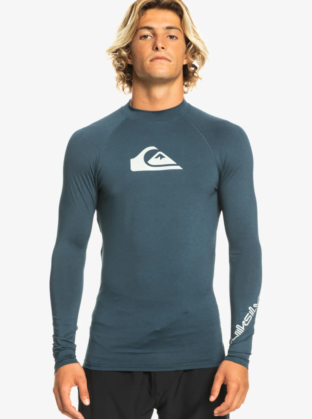 Cheap Quiksilver All Time Long Sleeve Upf 50 Rashguard Navy Blazer Heather