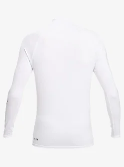 Outlet Quiksilver All Time Long Sleeve Upf 50 Rashguard White