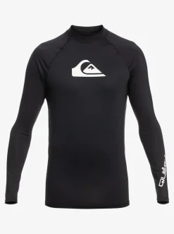 Hot Quiksilver All Time Long Sleeve Upf 50 Rashguard Black