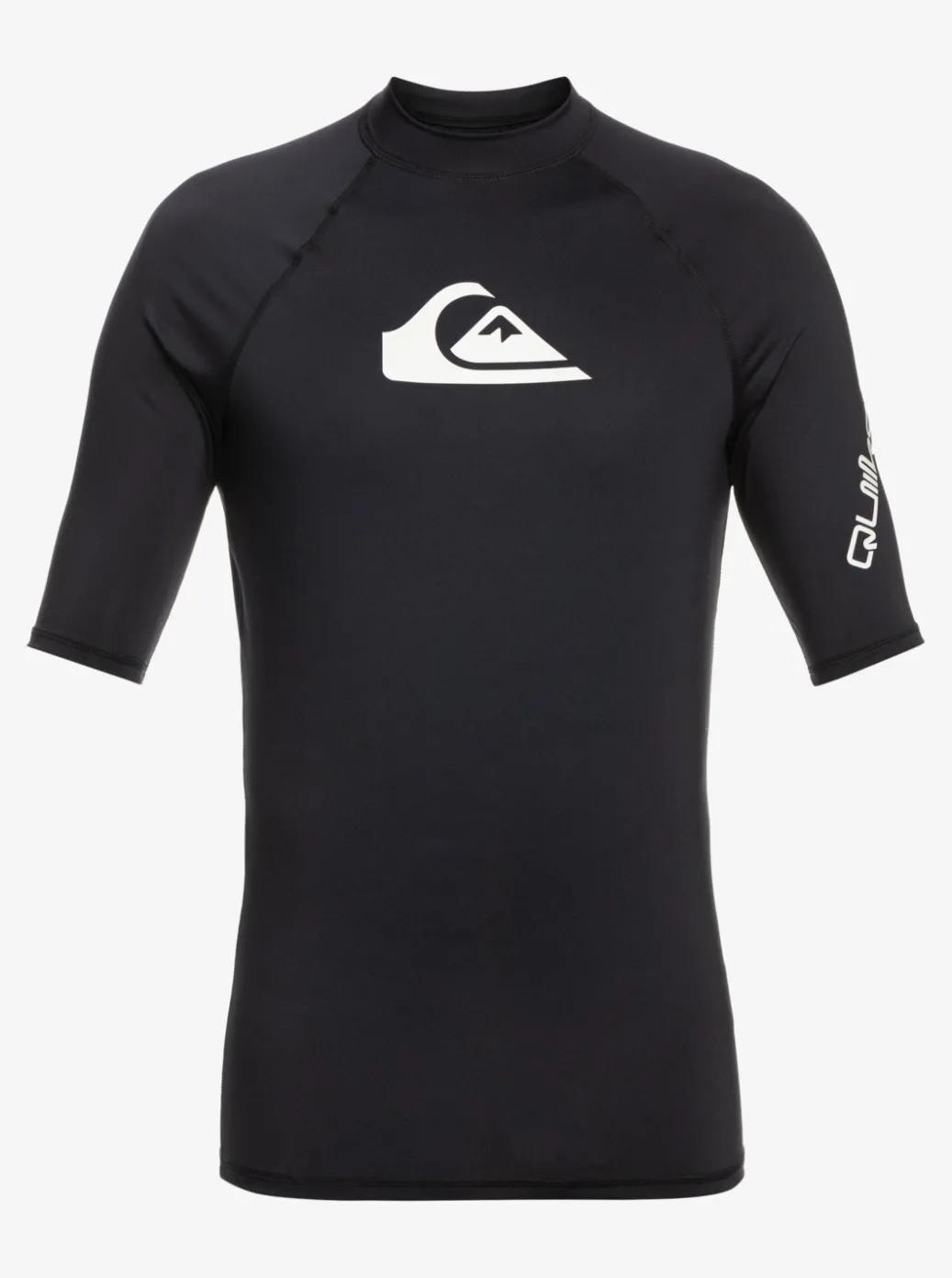 Outlet Quiksilver All Time Short Sleeve Upf 50 Rashguard Black