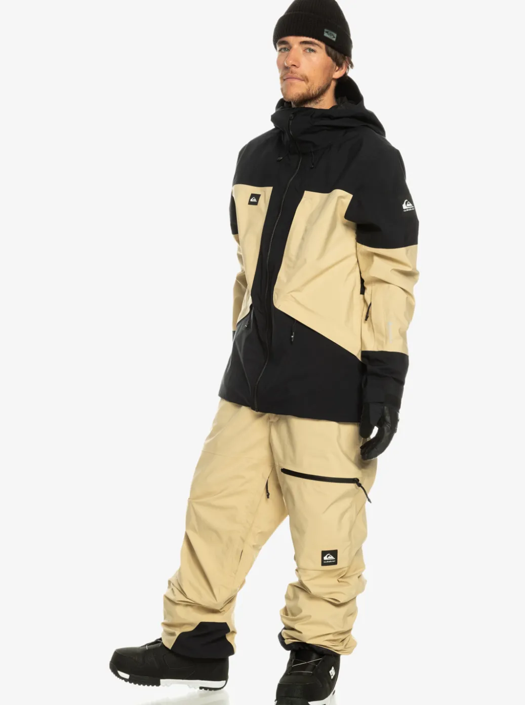 Clearance Quiksilver Altostratus Street Shell 2L Gore-Tex® Snow Bib Pants Pale Khaki
