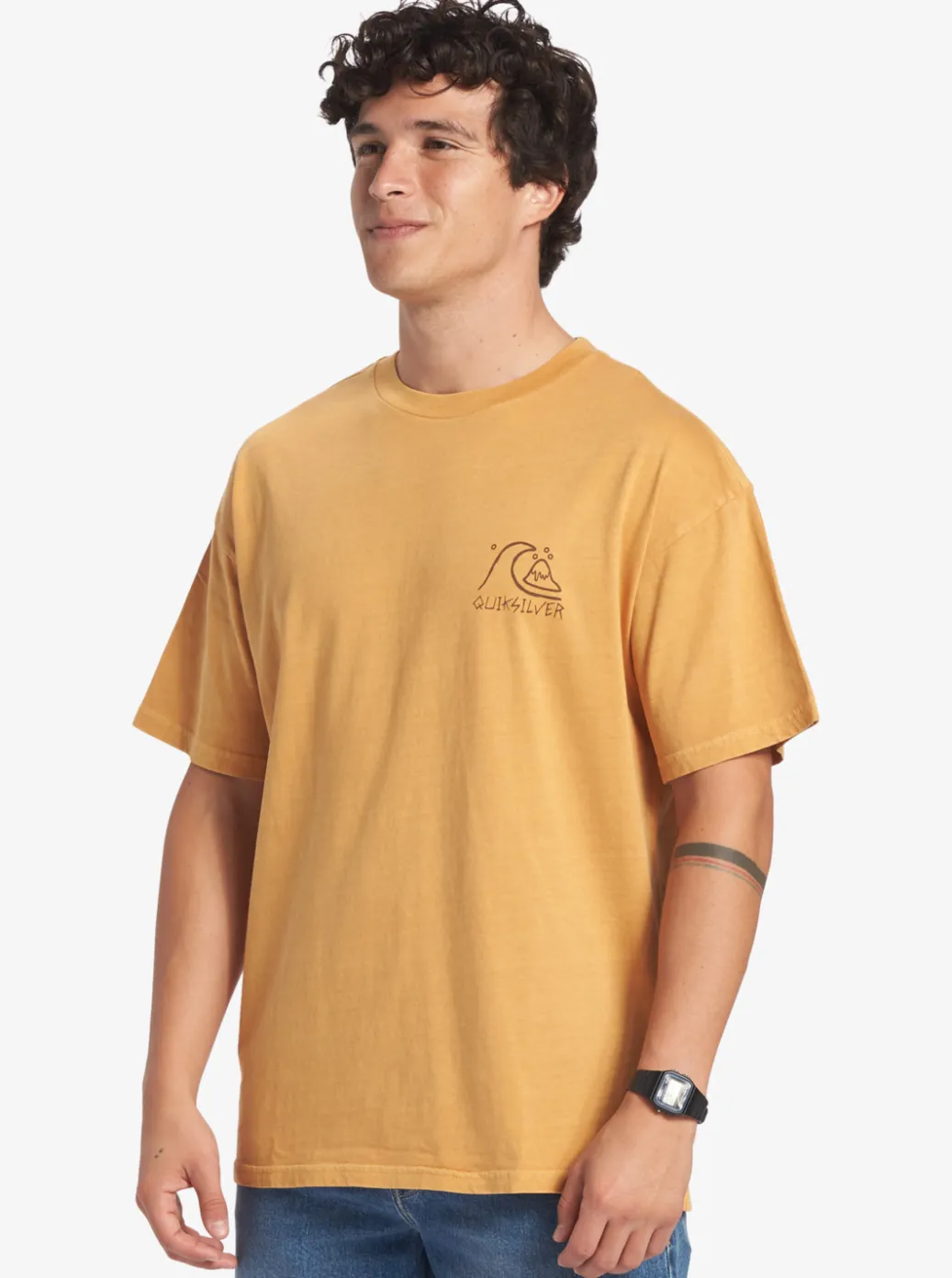 Fashion Quiksilver Bag Of Sun Mnd T-Shirt Mustard