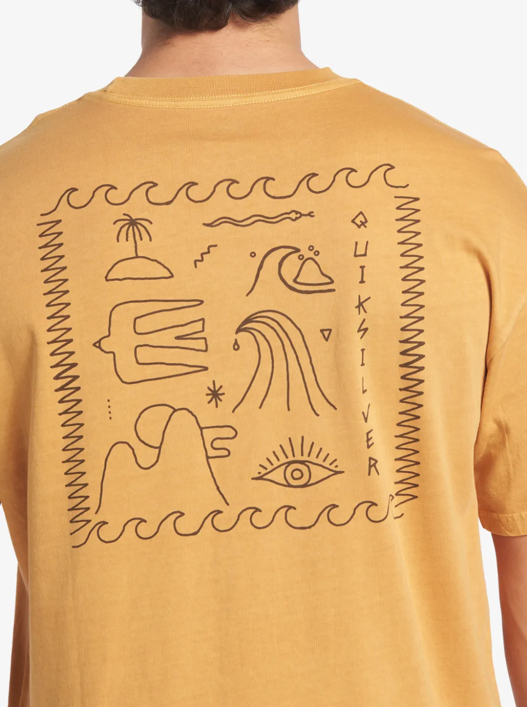 Fashion Quiksilver Bag Of Sun Mnd T-Shirt Mustard
