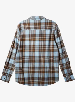 Shop Quiksilver Banchor Long Sleeve Shirt Major Brown Banchor