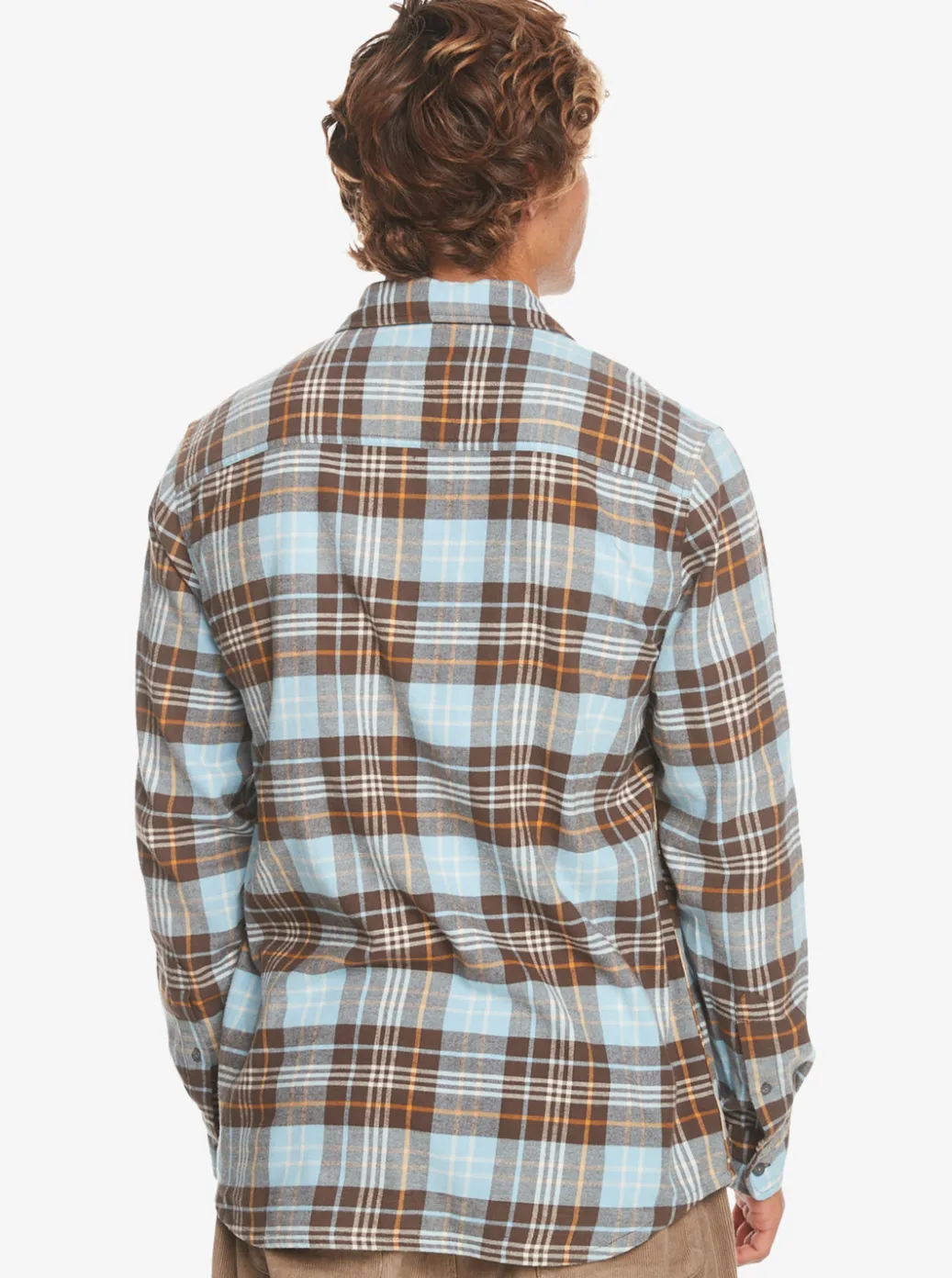 Shop Quiksilver Banchor Long Sleeve Shirt Major Brown Banchor