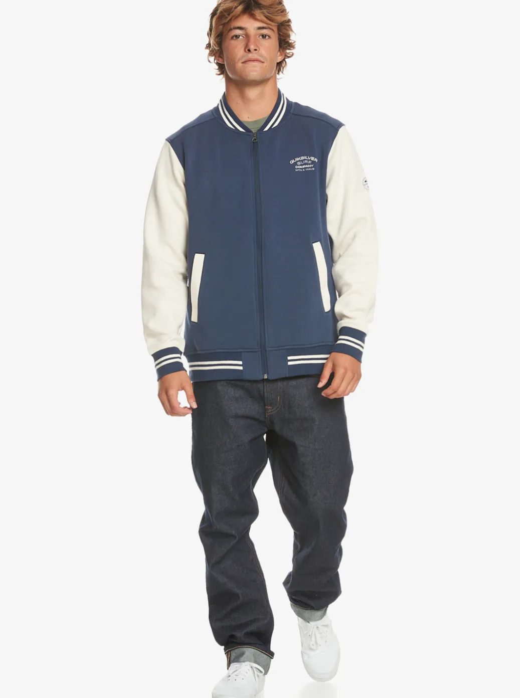 Store Quiksilver Bomber Zip-Up Fleece Naval Academy