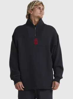 Shop Quiksilver Boogieman Zip Sweatshirt Black