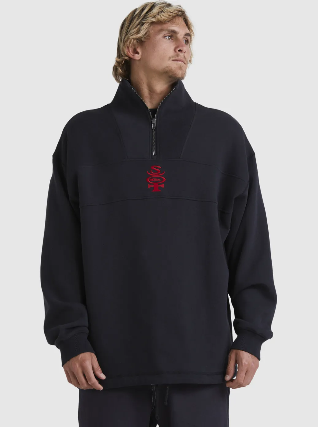 Shop Quiksilver Boogieman Zip Sweatshirt Black