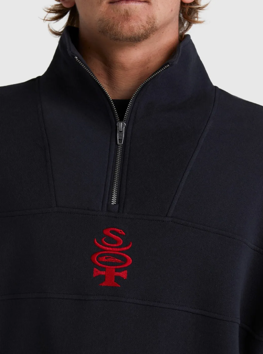 Shop Quiksilver Boogieman Zip Sweatshirt Black