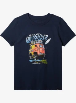 Shop Quiksilver Boy'S 8-16 Beach Vannin T-Shirt Navy Blazer