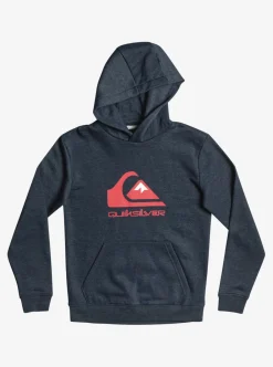 Clearance Quiksilver Boy'S 8-16 Big Logo Fleece Top Navy Blazer Heather
