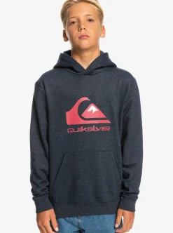 Clearance Quiksilver Boy'S 8-16 Big Logo Fleece Top Navy Blazer Heather