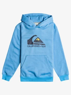 Shop Quiksilver Boy'S 8-16 Big Logo Fleece Top Azure Blue