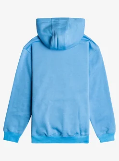 Shop Quiksilver Boy'S 8-16 Big Logo Fleece Top Azure Blue