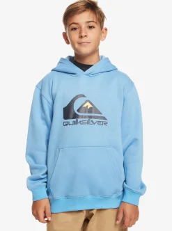 Shop Quiksilver Boy'S 8-16 Big Logo Fleece Top Azure Blue