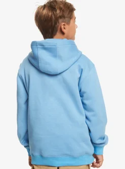 Shop Quiksilver Boy'S 8-16 Big Logo Fleece Top Azure Blue