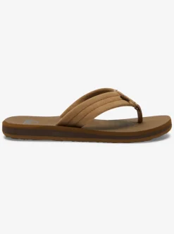 Shop Quiksilver Boy'S 8-16 Carver Suede Core Sandals Tan 1