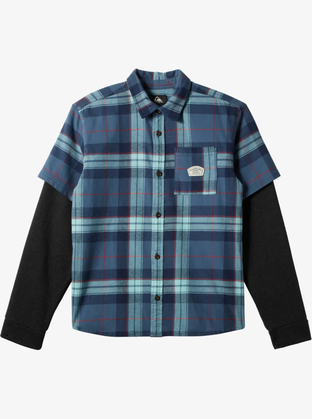 Cheap Quiksilver Boy'S 8-16 Check This Up Oversized Long Sleeve Shirt Naval Academy Check This Up Ls