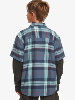 Cheap Quiksilver Boy'S 8-16 Check This Up Oversized Long Sleeve Shirt Naval Academy Check This Up Ls