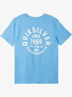 Store Quiksilver Boy'S 8-16 Circled Script T-Shirt Azure Blue