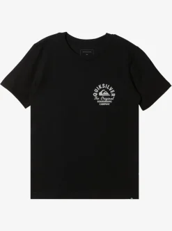 Online Quiksilver Boy'S 8-16 Circled Script T-Shirt Black
