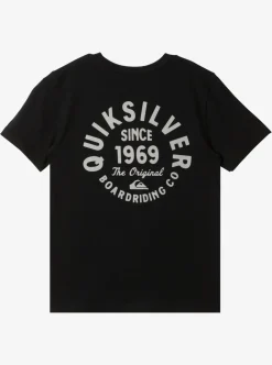 Online Quiksilver Boy'S 8-16 Circled Script T-Shirt Black