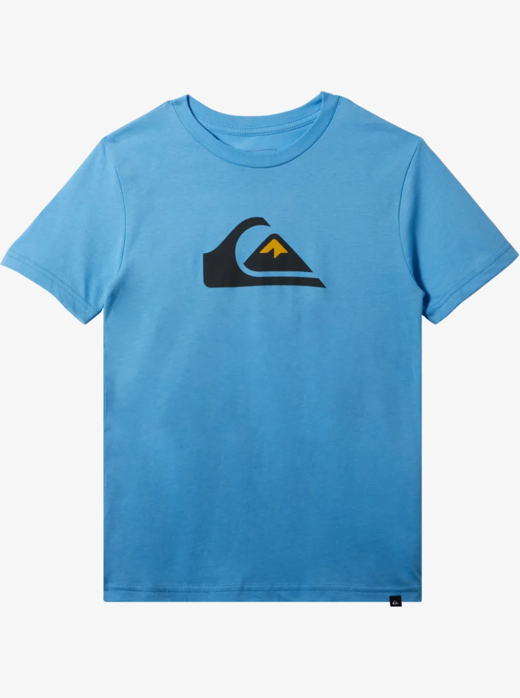 Shop Quiksilver Boy'S 8-16 Comp Logo T-Shirt Azure Blue
