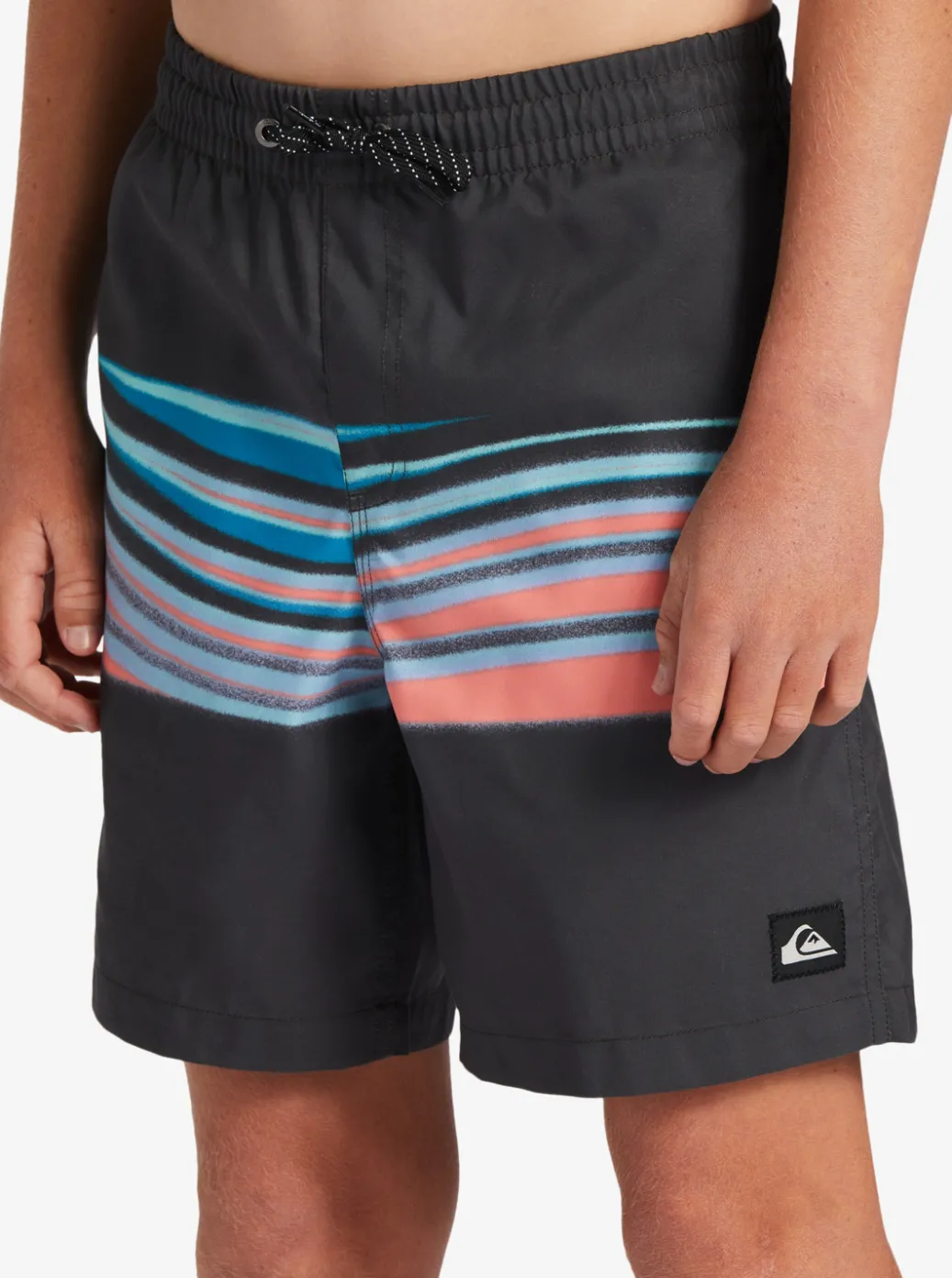 Hot Quiksilver Boy'S 8-16 Everyday Mix Vl 15Nb Elastic Waist Shorts Black Palm Spritz