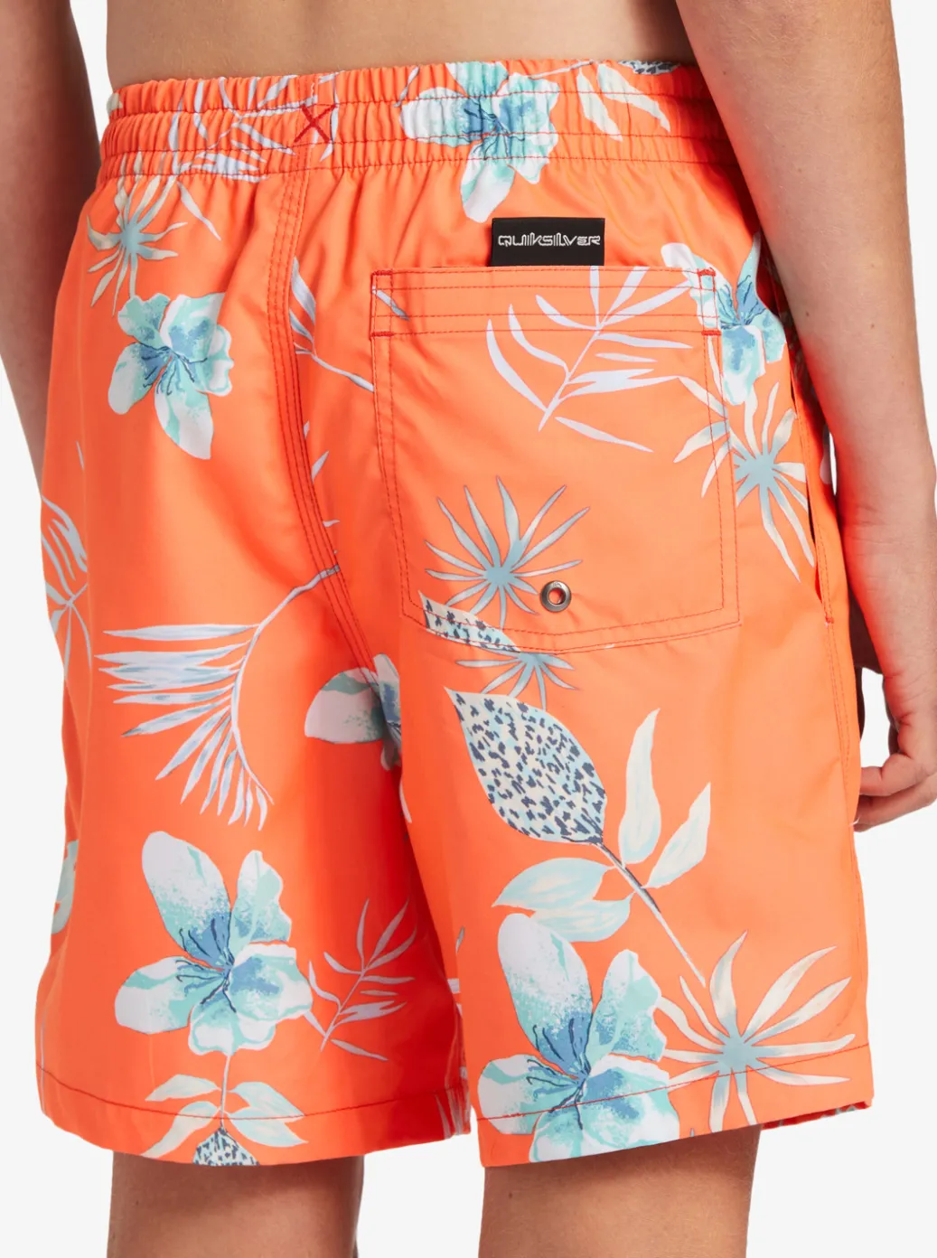 Cheap Quiksilver Boy'S 8-16 Everyday Mix Vl 15Nb Elastic Waist Shorts Fiery Coral