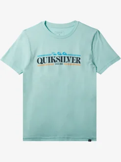 Sale Quiksilver Boy'S 8-16 Gradient Line T-Shirt Pastel Turquoise