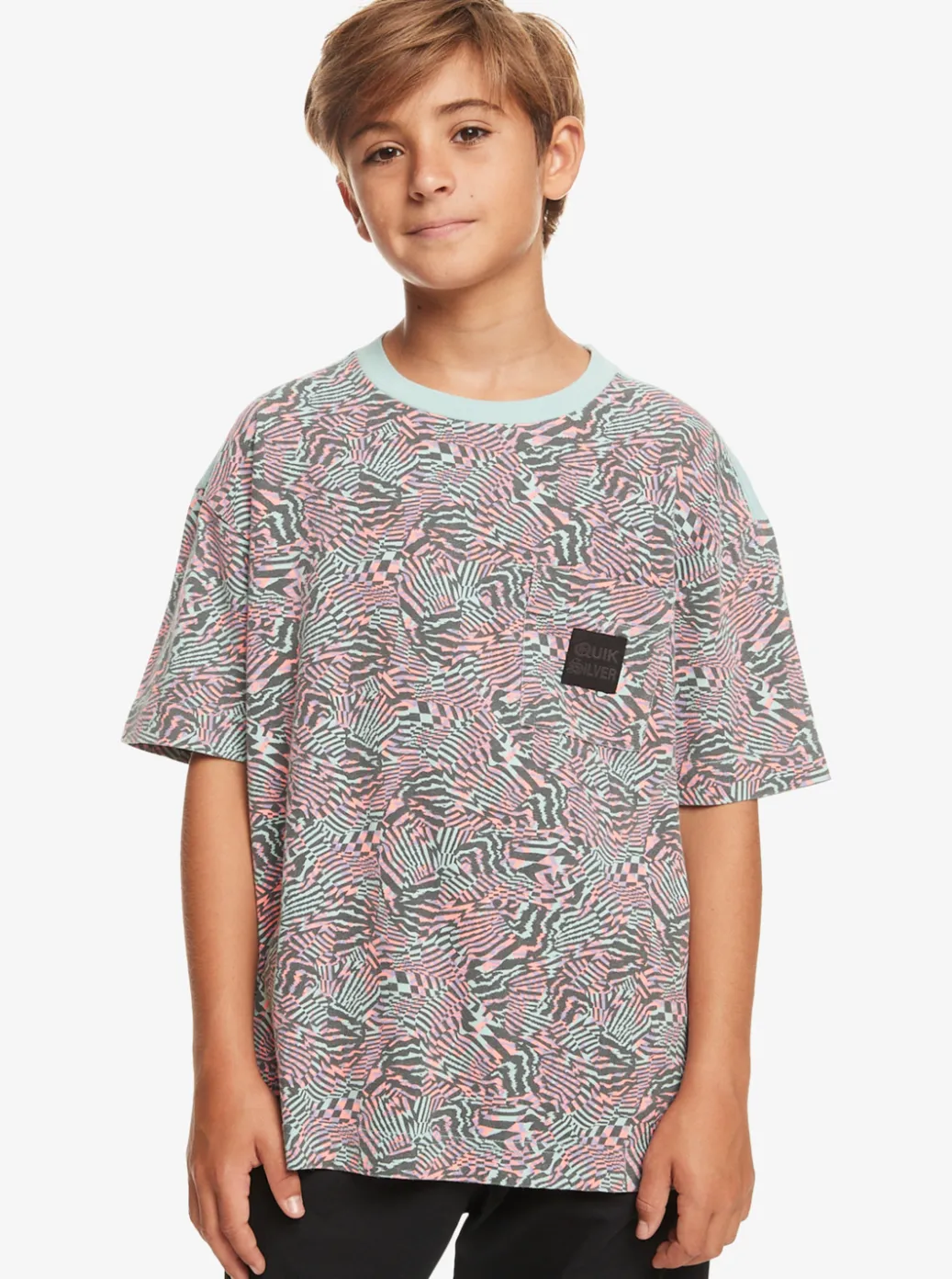 Fashion Quiksilver Boy'S 8-16 Radical All-Over T-Shirt Purple Rose Radical Times 233