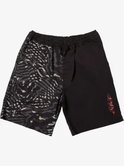 Discount Quiksilver Boy'S 8-16 Radical Times Elastic Waist Shorts Black