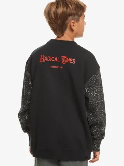 Clearance Quiksilver Boy'S 8-16 Radical Times Sweatshirt Black