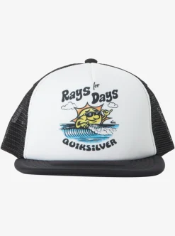 Clearance Quiksilver Boy'S 8-16 Rat Pack Trucker Hat White