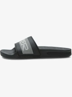 New Quiksilver Boy'S 8-16 Rivi Wordmark Slide Sandals Black 2