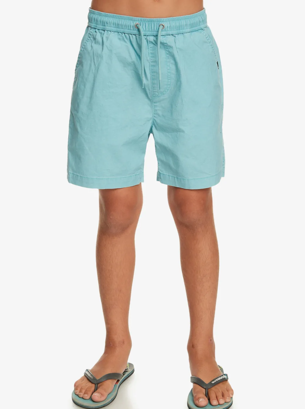 Flash Sale Quiksilver Boy'S 8-16 Taxer 15" Elastic Waist Shorts Cameo Blue