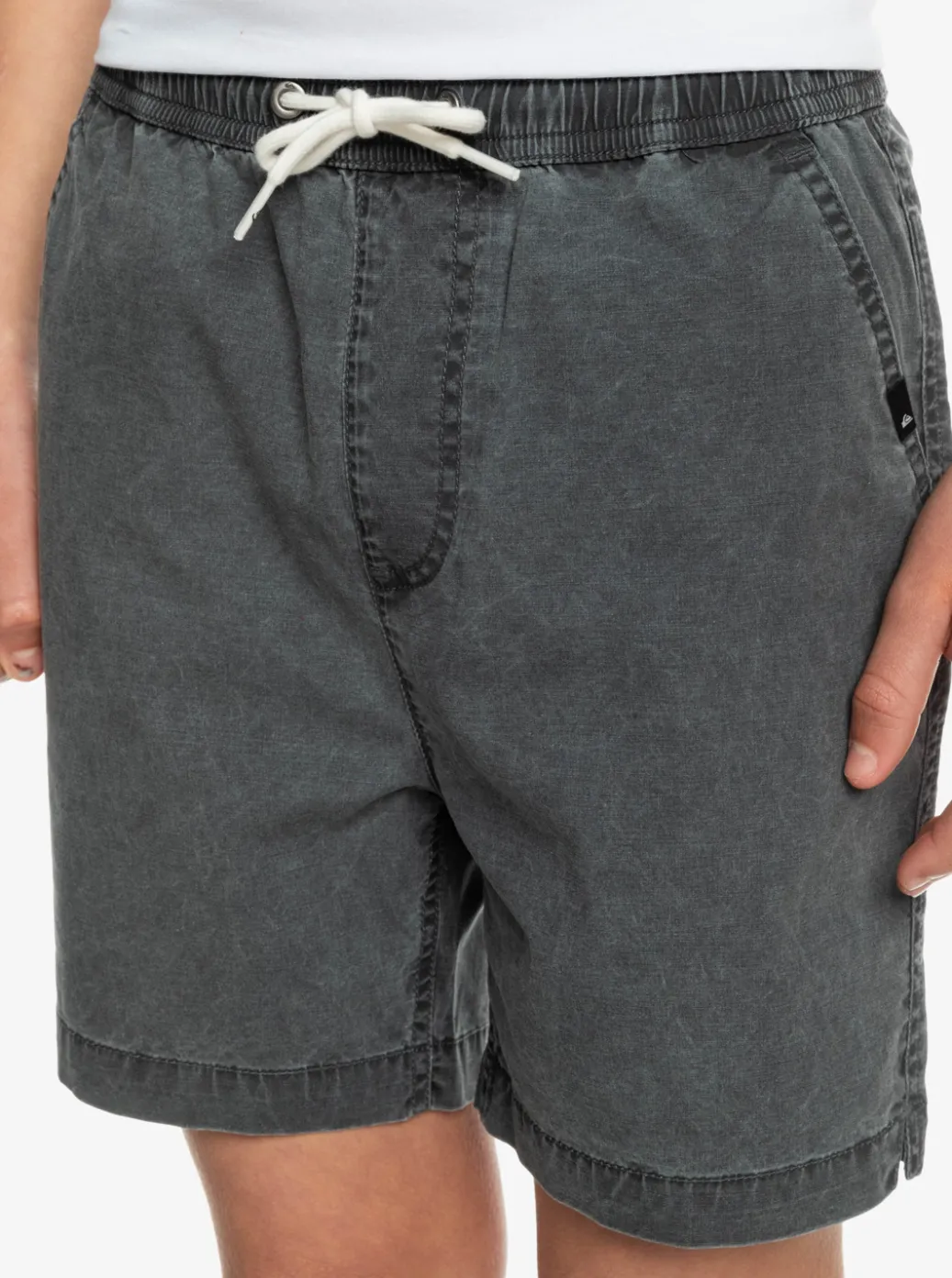 Best Sale Quiksilver Boy'S 8-16 Taxer 15" Elastic Waist Shorts Black