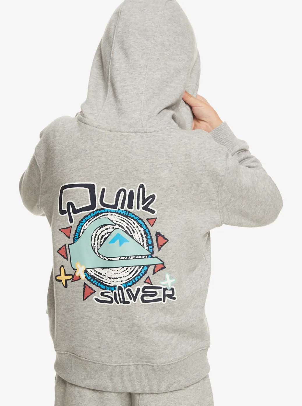 Clearance Quiksilver Boy'S 2-7 Vintage Rising Lines Zip-Up Hoodie Light Grey Heather