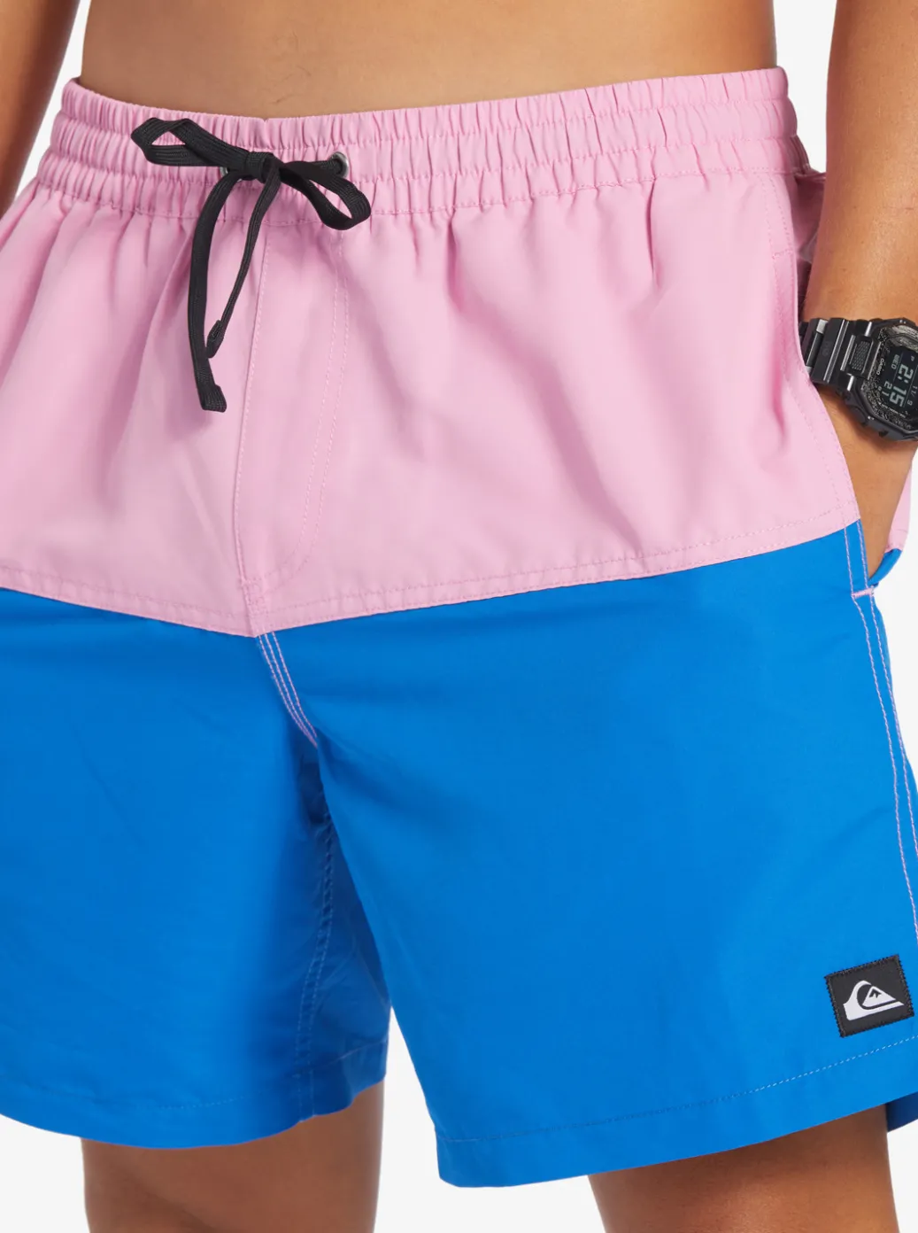 Cheap Quiksilver Butt Logo 17" Volleys Moonlite Mauve