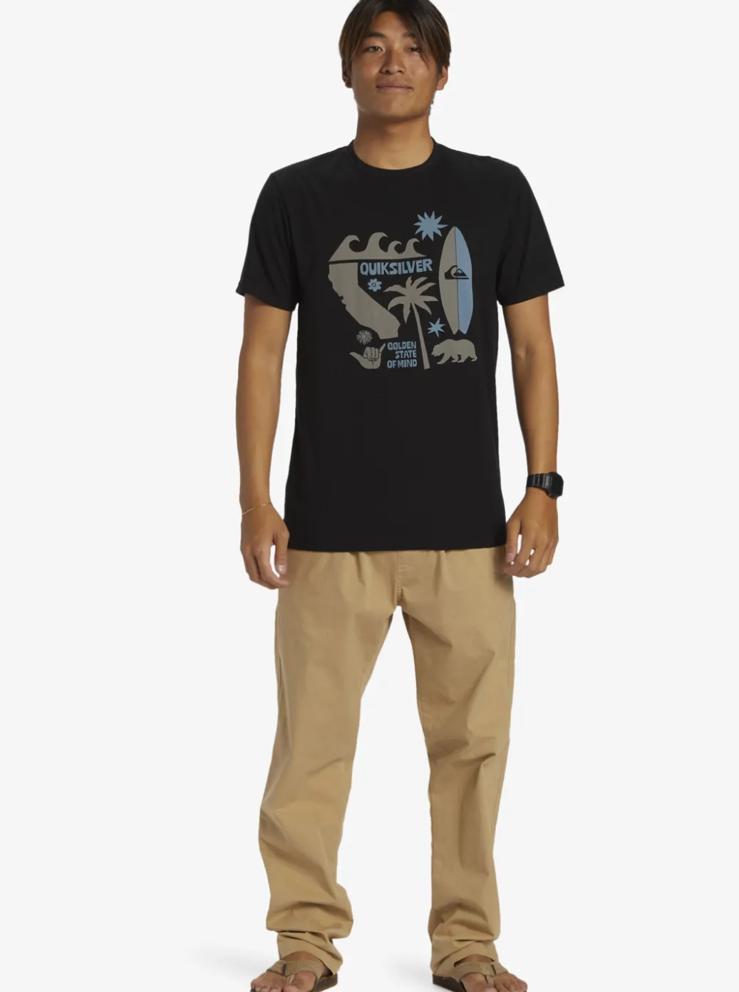 Online Quiksilver Ca Funshine T-Shirt Black