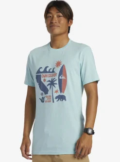 Discount Quiksilver Ca Funshine T-Shirt Pastel Turquoise