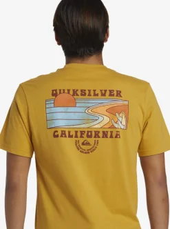 Best Sale Quiksilver Ca Point Breaks T-Shirt Mustard
