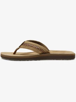 Discount Quiksilver Carver Leather Ii Basic Sandal Strap Tan 1