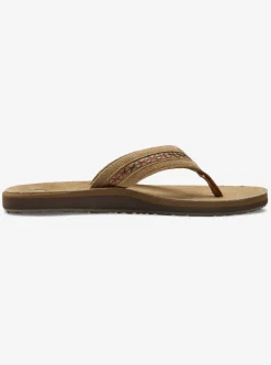 Discount Quiksilver Carver Leather Ii Basic Sandal Strap Tan 1