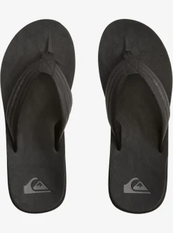 Sale Quiksilver Carver Nubuck Sandals Solid Black