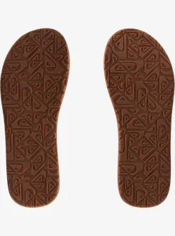 Sale Quiksilver Carver Nubuck Sandals Solid Black